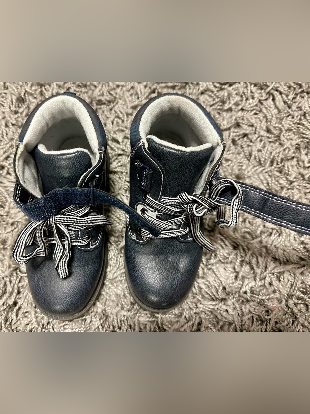 Carter's Navy Lace-Up Toddler Boots
